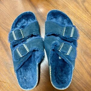 Birkenstock shearling Arizona sandal